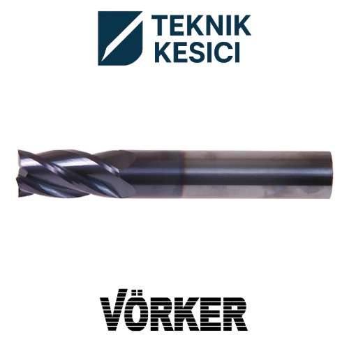 Vörker 4 Ağız Karbür Parmak Freze DIN 6528 - Teknik Kesici Vörker 4 Ağız Karbür Parmak Freze DIN 6528 - Vörker