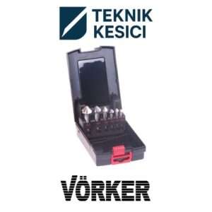 Vörker HSS Havşa Freze Seti 6 Parça 90° DIN 335 C - Vörker